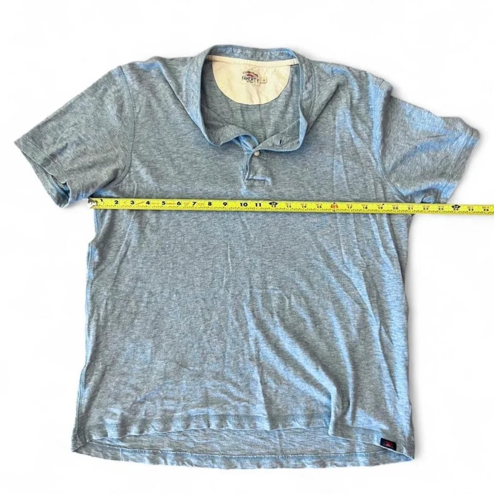 Faherty Light Blue Polo Short Sleeve Tee Shirt - Picture 8 of 9